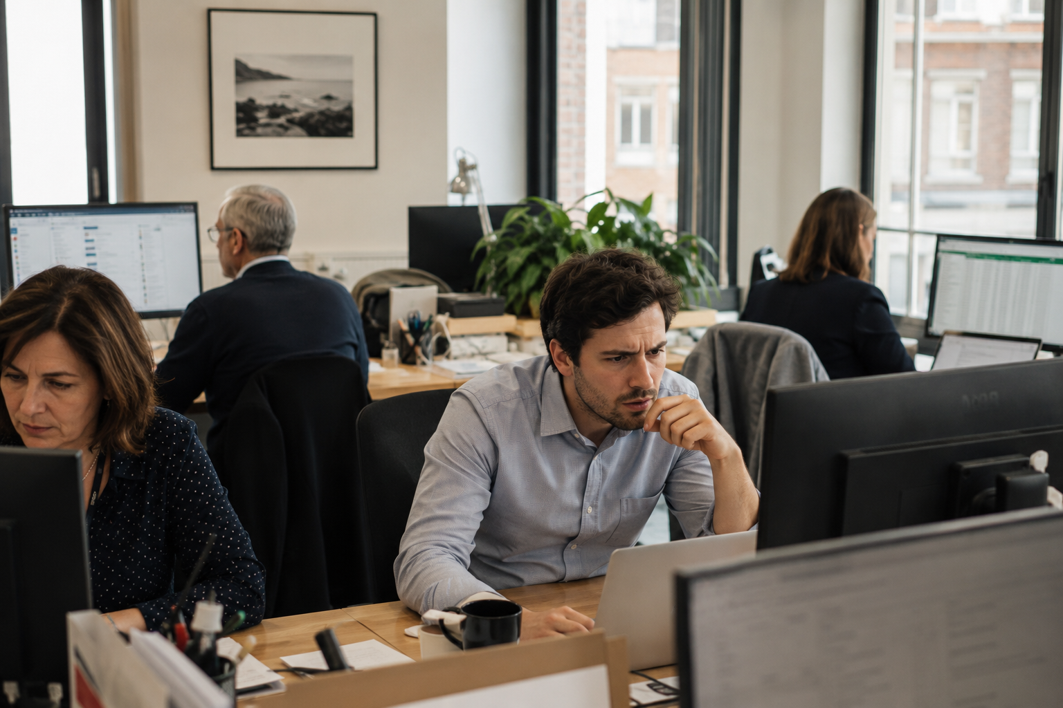 Open space d’une PME française
